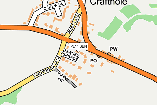 PL11 3BN map - OS OpenMap – Local (Ordnance Survey) PL11 3BN map - OS OpenMap – Local (Ordnance Survey)