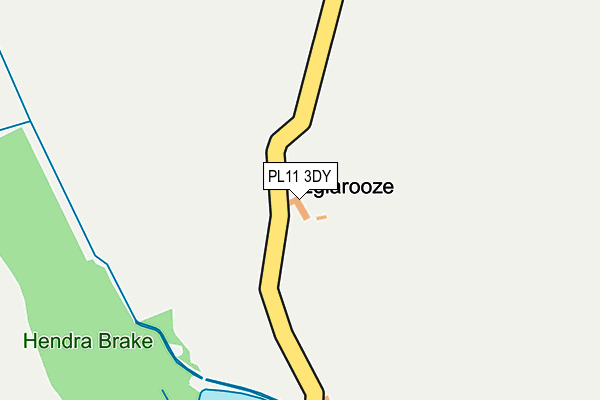 PL11 3DY map - OS OpenMap – Local (Ordnance Survey) PL11 3DY map - OS OpenMap – Local (Ordnance Survey)