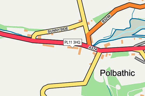 PL11 3HQ map - OS OpenMap – Local (Ordnance Survey) PL11 3HQ map - OS OpenMap – Local (Ordnance Survey)