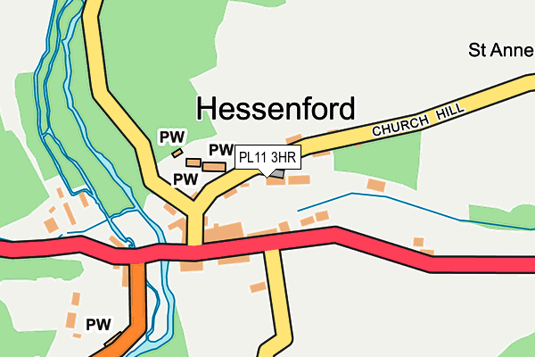 PL11 3HR map - OS OpenMap – Local (Ordnance Survey)