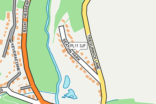 PL11 3JF map - OS OpenMap – Local (Ordnance Survey)