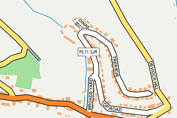 PL11 3JR map - OS OpenMap – Local (Ordnance Survey) PL11 3JR map - OS OpenMap – Local (Ordnance Survey)