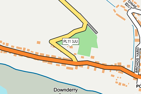 PL11 3JU map - OS OpenMap – Local (Ordnance Survey) PL11 3JU map - OS OpenMap – Local (Ordnance Survey)