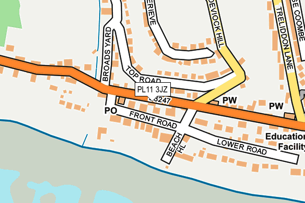 PL11 3JZ map - OS OpenMap – Local (Ordnance Survey) PL11 3JZ map - OS OpenMap – Local (Ordnance Survey)