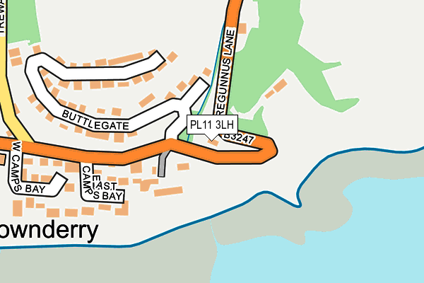PL11 3LH map - OS OpenMap – Local (Ordnance Survey) PL11 3LH map - OS OpenMap – Local (Ordnance Survey)
