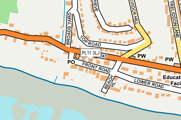 PL11 3LJ map - OS OpenMap – Local (Ordnance Survey) PL11 3LJ map - OS OpenMap – Local (Ordnance Survey)