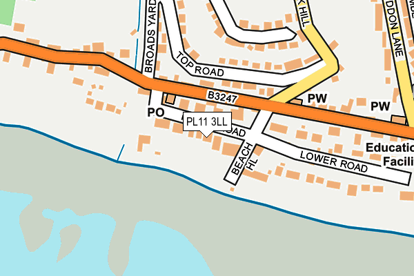 PL11 3LL map - OS OpenMap – Local (Ordnance Survey) PL11 3LL map - OS OpenMap – Local (Ordnance Survey)