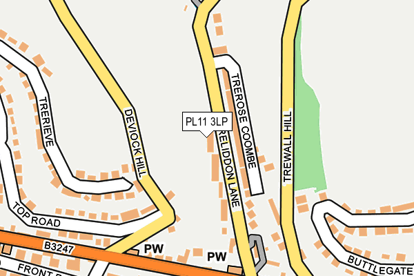 PL11 3LP map - OS OpenMap – Local (Ordnance Survey)