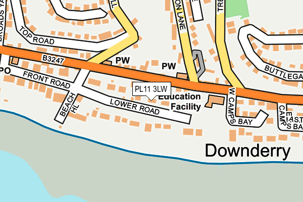 PL11 3LW map - OS OpenMap – Local (Ordnance Survey) PL11 3LW map - OS OpenMap – Local (Ordnance Survey)