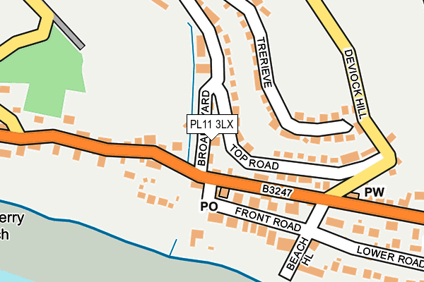 PL11 3LX map - OS OpenMap – Local (Ordnance Survey) PL11 3LX map - OS OpenMap – Local (Ordnance Survey)