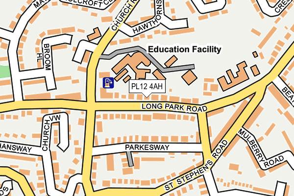 PL12 4AH map - OS OpenMap – Local (Ordnance Survey) PL12 4AH map - OS OpenMap – Local (Ordnance Survey)