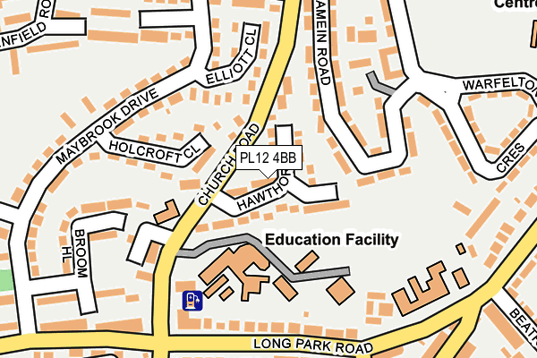 PL12 4BB map - OS OpenMap – Local (Ordnance Survey) PL12 4BB map - OS OpenMap – Local (Ordnance Survey)