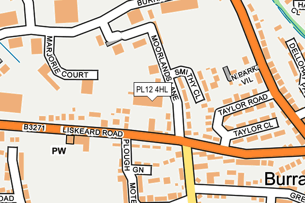 PL12 4HL map - OS OpenMap – Local (Ordnance Survey) PL12 4HL map - OS OpenMap – Local (Ordnance Survey)
