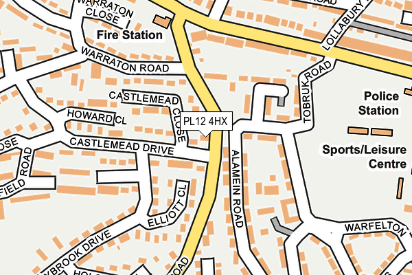 PL12 4HX map - OS OpenMap – Local (Ordnance Survey) PL12 4HX map - OS OpenMap – Local (Ordnance Survey)