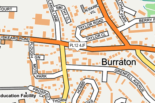 PL12 4JF map - OS OpenMap – Local (Ordnance Survey) PL12 4JF map - OS OpenMap – Local (Ordnance Survey)
