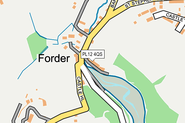 PL12 4QS map - OS OpenMap – Local (Ordnance Survey) PL12 4QS map - OS OpenMap – Local (Ordnance Survey)
