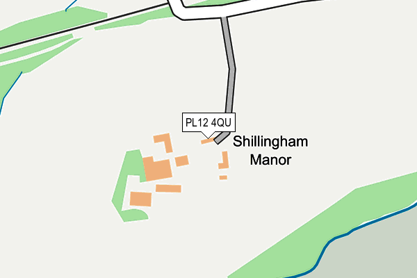 PL12 4QU map - OS OpenMap – Local (Ordnance Survey) PL12 4QU map - OS OpenMap – Local (Ordnance Survey)