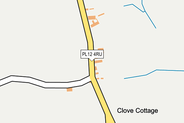 PL12 4RU map - OS OpenMap – Local (Ordnance Survey) PL12 4RU map - OS OpenMap – Local (Ordnance Survey)