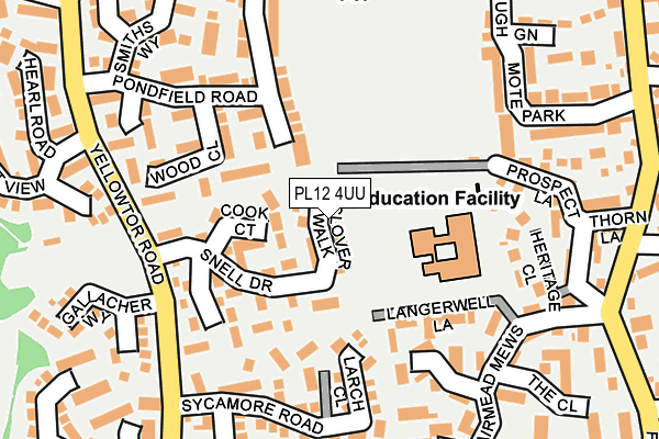 PL12 4UU map - OS OpenMap – Local (Ordnance Survey) PL12 4UU map - OS OpenMap – Local (Ordnance Survey)