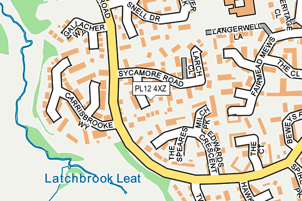 PL12 4XZ map - OS OpenMap – Local (Ordnance Survey) PL12 4XZ map - OS OpenMap – Local (Ordnance Survey)