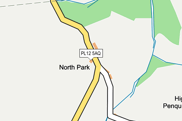 PL12 5AQ map - OS OpenMap – Local (Ordnance Survey) PL12 5AQ map - OS OpenMap – Local (Ordnance Survey)