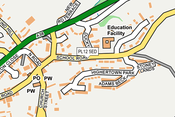 PL12 5ED map - OS OpenMap – Local (Ordnance Survey) PL12 5ED map - OS OpenMap – Local (Ordnance Survey)