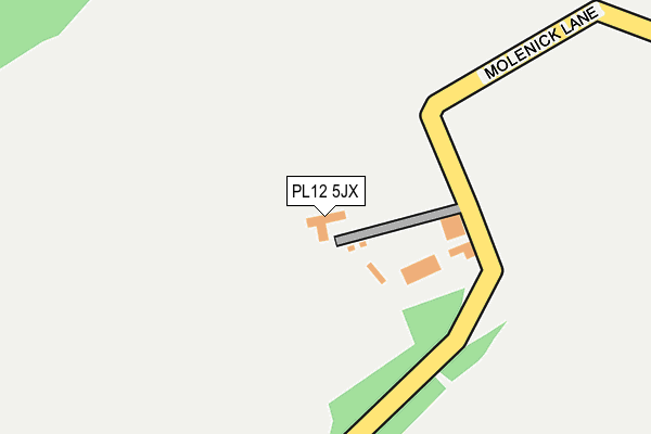 PL12 5JX map - OS OpenMap – Local (Ordnance Survey) PL12 5JX map - OS OpenMap – Local (Ordnance Survey)