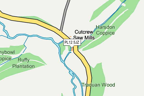 PL12 5JZ map - OS OpenMap – Local (Ordnance Survey) PL12 5JZ map - OS OpenMap – Local (Ordnance Survey)