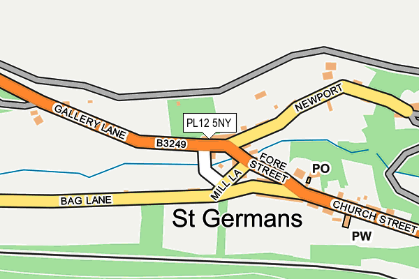 PL12 5NY map - OS OpenMap – Local (Ordnance Survey) PL12 5NY map - OS OpenMap – Local (Ordnance Survey)