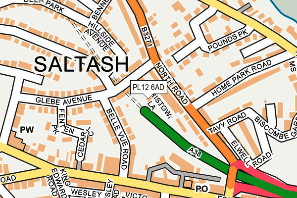 PL12 6AD map - OS OpenMap – Local (Ordnance Survey) PL12 6AD map - OS OpenMap – Local (Ordnance Survey)