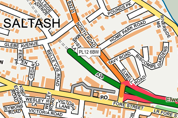 PL12 6BW map - OS OpenMap – Local (Ordnance Survey) PL12 6BW map - OS OpenMap – Local (Ordnance Survey)