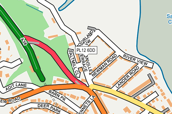 PL12 6DD map - OS OpenMap – Local (Ordnance Survey) PL12 6DD map - OS OpenMap – Local (Ordnance Survey)