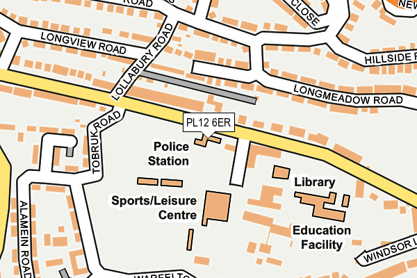 PL12 6ER map - OS OpenMap – Local (Ordnance Survey) PL12 6ER map - OS OpenMap – Local (Ordnance Survey)