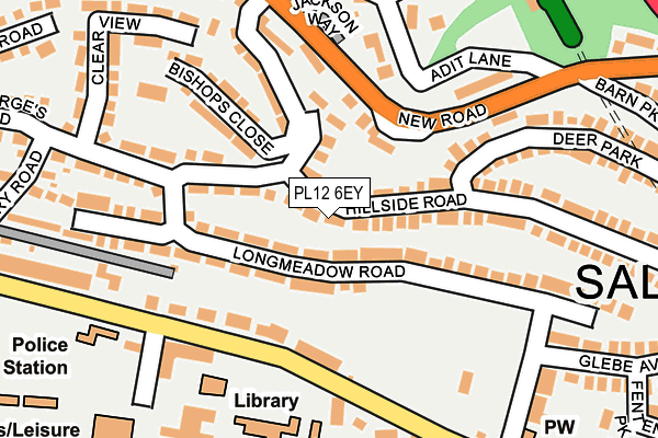 PL12 6EY map - OS OpenMap – Local (Ordnance Survey) PL12 6EY map - OS OpenMap – Local (Ordnance Survey)
