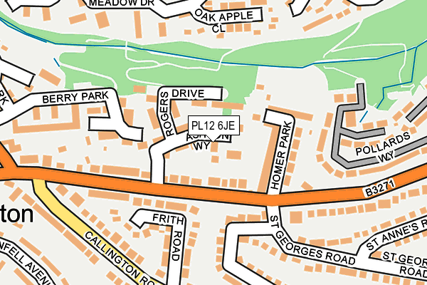 PL12 6JE map - OS OpenMap – Local (Ordnance Survey) PL12 6JE map - OS OpenMap – Local (Ordnance Survey)