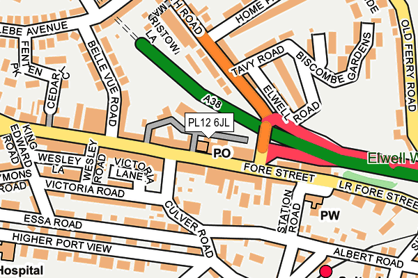 PL12 6JL map - OS OpenMap – Local (Ordnance Survey) PL12 6JL map - OS OpenMap – Local (Ordnance Survey)