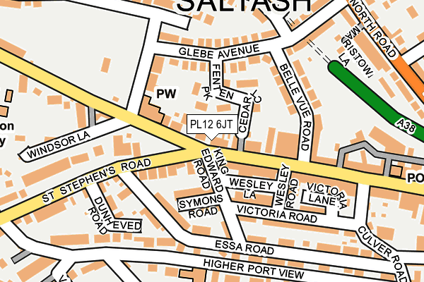 PL12 6JT map - OS OpenMap – Local (Ordnance Survey) PL12 6JT map - OS OpenMap – Local (Ordnance Survey)