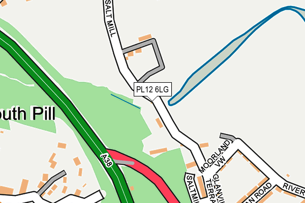 PL12 6LG map - OS OpenMap – Local (Ordnance Survey) PL12 6LG map - OS OpenMap – Local (Ordnance Survey)