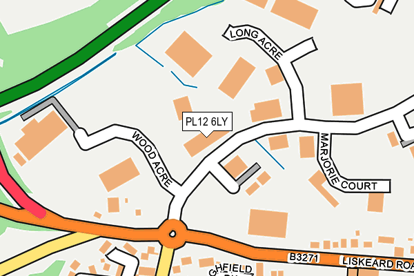 PL12 6LY map - OS OpenMap – Local (Ordnance Survey) PL12 6LY map - OS OpenMap – Local (Ordnance Survey)