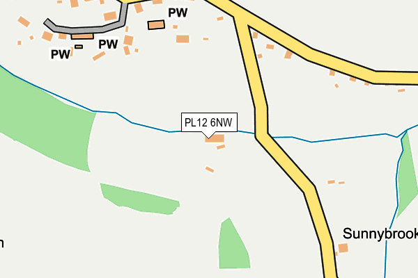 PL12 6NW map - OS OpenMap – Local (Ordnance Survey) PL12 6NW map - OS OpenMap – Local (Ordnance Survey)