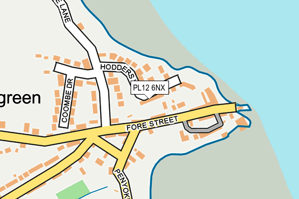 PL12 6NX map - OS OpenMap – Local (Ordnance Survey) PL12 6NX map - OS OpenMap – Local (Ordnance Survey)