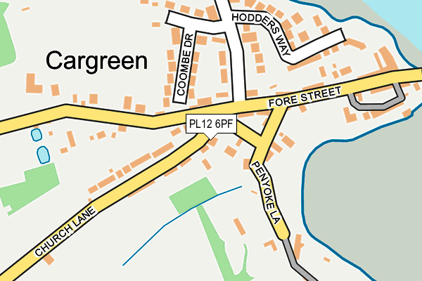PL12 6PF map - OS OpenMap – Local (Ordnance Survey) PL12 6PF map - OS OpenMap – Local (Ordnance Survey)