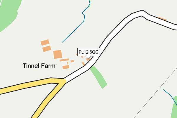 PL12 6QG map - OS OpenMap – Local (Ordnance Survey) PL12 6QG map - OS OpenMap – Local (Ordnance Survey)