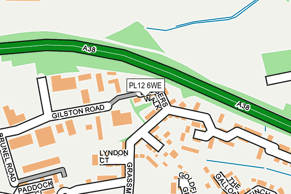 PL12 6WE map - OS OpenMap – Local (Ordnance Survey) PL12 6WE map - OS OpenMap – Local (Ordnance Survey)