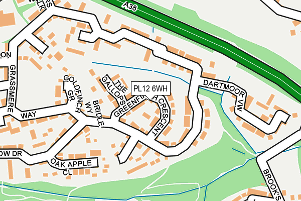PL12 6WH map - OS OpenMap – Local (Ordnance Survey) PL12 6WH map - OS OpenMap – Local (Ordnance Survey)