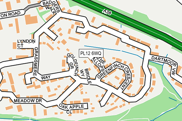 PL12 6WQ map - OS OpenMap – Local (Ordnance Survey) PL12 6WQ map - OS OpenMap – Local (Ordnance Survey)