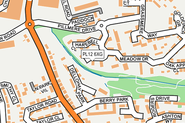 PL12 6XG map - OS OpenMap – Local (Ordnance Survey) PL12 6XG map - OS OpenMap – Local (Ordnance Survey)