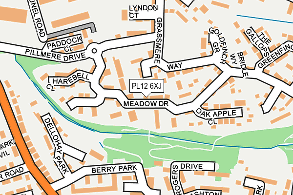 PL12 6XJ map - OS OpenMap – Local (Ordnance Survey) PL12 6XJ map - OS OpenMap – Local (Ordnance Survey)