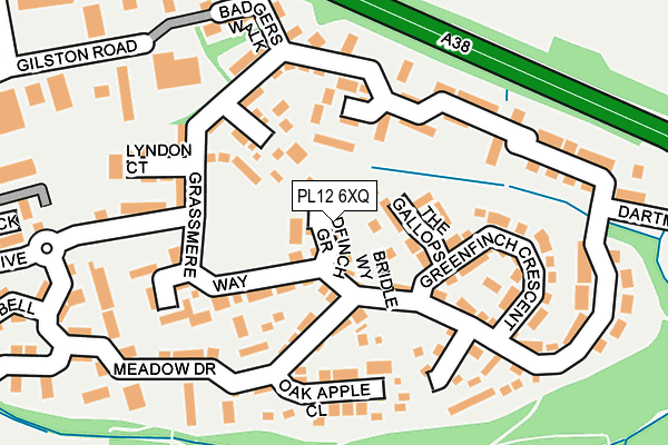 PL12 6XQ map - OS OpenMap – Local (Ordnance Survey) PL12 6XQ map - OS OpenMap – Local (Ordnance Survey)