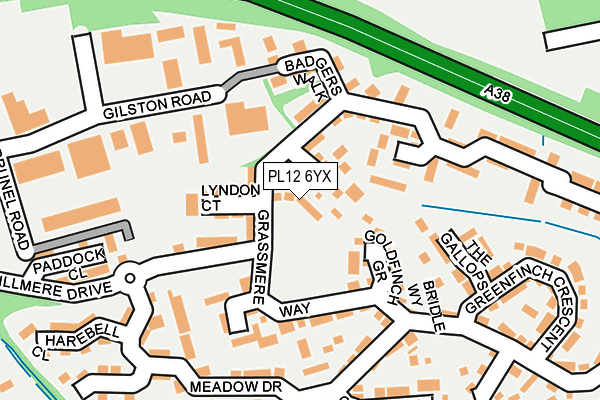 PL12 6YX map - OS OpenMap – Local (Ordnance Survey) PL12 6YX map - OS OpenMap – Local (Ordnance Survey)